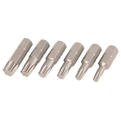 Torx Insert Bit T5, T6, T7, T8, T9 & T10 × 25mm (6 Bit Pack) - Americas Industrial Supply