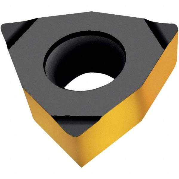 Walter - WCGT2.521 X15 Grade WTP35 Carbide Boring Insert - TiCN/TiN Finish, Trigon, 5/16" Inscr Circle, 1/8" Thick, 1/64" Corner Radius - Americas Industrial Supply