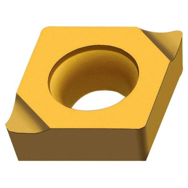 Walter - CCGT21.51 X5 Grade WTP35 Carbide Boring Insert - TiCN/TiN Finish, Diamond, 1/4" Inscr Circle, 3/32" Thick, 1/64" Corner Radius - Americas Industrial Supply