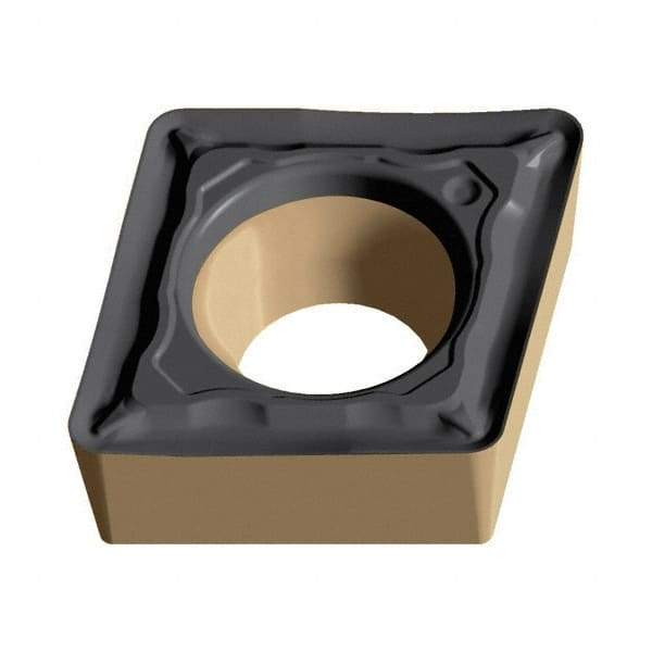 Walter - CCMT32.51 PF4 Grade WPP01 Carbide Turning Insert - TiCN/Al2O3/TiN Finish, 80° Diamond, 3/8" Inscr Circle, 5/32" Thick, 1/64" Corner Radius - Americas Industrial Supply