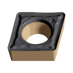 Walter - CCMT32.51 PF4 Grade WPP01 Carbide Turning Insert - TiCN/Al2O3/TiN Finish, 80° Diamond, 3/8" Inscr Circle, 5/32" Thick, 1/64" Corner Radius - Americas Industrial Supply