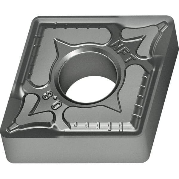 Walter - CNGG431 NFT Grade WS10 Carbide Turning Insert - Uncoated, 80° Diamond, 1/2" Inscr Circle, 3/16" Thick, 1/64" Corner Radius - Americas Industrial Supply