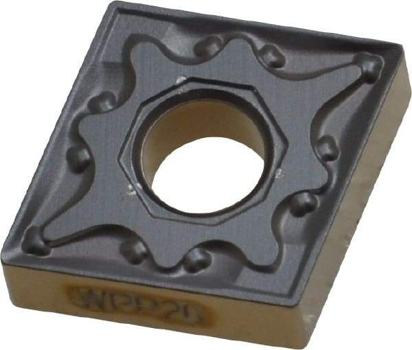 Walter - CNMG431 NM4 Grade WPP20 Carbide Turning Insert - TiCN/Al2O3/TiN Finish, 80° Diamond, 1/2" Inscr Circle, 3/16" Thick, 1/64" Corner Radius - Americas Industrial Supply
