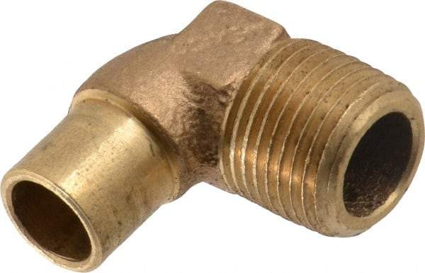 NIBCO - 1/2" Cast Copper Pipe 90° Elbow - FTG x M, Pressure Fitting - Americas Industrial Supply