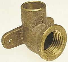 NIBCO - 3/4 x 1/2" Cast Copper Pipe 90° Drop Ear Elbow - C x F, Pressure Fitting - Americas Industrial Supply