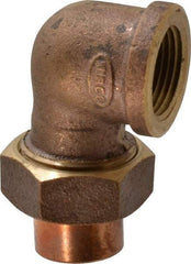 NIBCO - 3/4" Cast Copper Pipe 90° Union Elbow - C x F, Pressure Fitting - Americas Industrial Supply