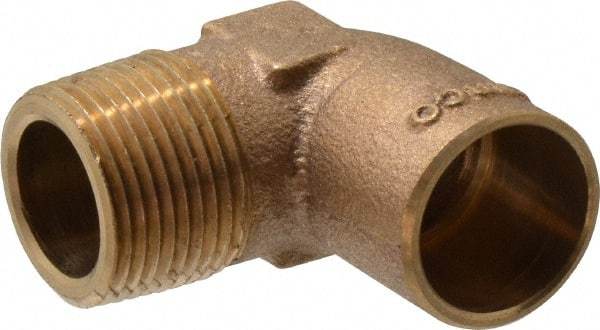 NIBCO - 3/4" Cast Copper Pipe 90° Elbow - C X M, Pressure Fitting - Americas Industrial Supply