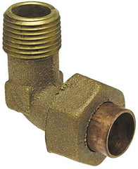 NIBCO - 3/8" Cast Copper Pipe 90° Union Elbow - C X M, Pressure Fitting - Americas Industrial Supply
