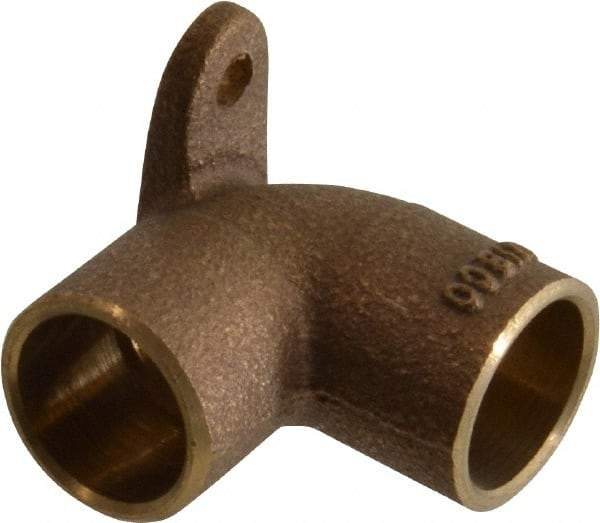 NIBCO - 1/2" Cast Copper Pipe 90° Drop Ear Elbow - C x C, Pressure Fitting - Americas Industrial Supply