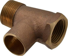 NIBCO - 3/4" Cast Copper Pipe Tee - M x F x C, Pressure Fitting - Americas Industrial Supply