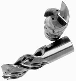 Minicut International - 1-1/4" Diam, 3" LOC, 3 Flute Powdered Metal Corner Chamfer Roughing End Mill - Uncoated, 5-1/2" OAL, 1-1/4" Shank Diam, Single End, Centercutting, 43.5° Helix - Americas Industrial Supply