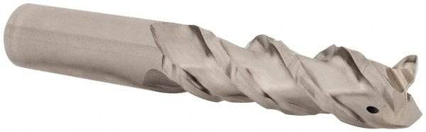 Minicut International - 3/4" Diam, 2-1/2" LOC, 3 Flute Powdered Metal Corner Chamfer Roughing End Mill - Uncoated, 4-3/4" OAL, 3/4" Shank Diam, Single End, Centercutting, 43.5° Helix - Americas Industrial Supply