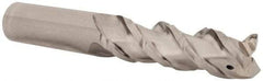 Minicut International - 3/4" Diam, 2-1/2" LOC, 3 Flute Powdered Metal Corner Chamfer Roughing End Mill - Uncoated, 4-3/4" OAL, 3/4" Shank Diam, Single End, Centercutting, 43.5° Helix - Americas Industrial Supply