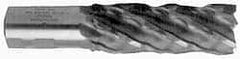 Minicut International - 1", 2" LOC, 1" Shank Diam, 4-1/2" OAL, 6 Flute, Powdered Metal Square End Mill - Single End, Uncoated, Spiral Flute, 30° Helix, Centercutting, Right Hand Cut, Right Hand Flute, Series 985 - Americas Industrial Supply