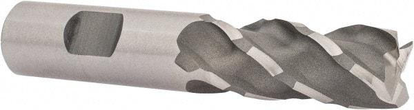 Minicut International - 3/4", 1-5/8" LOC, 3/4" Shank Diam, 3-7/8" OAL, 4 Flute, Powdered Metal Square End Mill - Single End, Uncoated, Spiral Flute, 35° Helix, Centercutting, Right Hand Cut, Right Hand Flute, Series 995 - Americas Industrial Supply