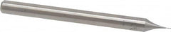 Made in USA - 0.01", 0.03" LOC, 1/8" Shank Diam, 1-1/2" OAL, 2 Flute, High Speed Steel Square End Mill - Single End, Uncoated, Centercutting - Americas Industrial Supply