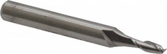 Made in USA - 0.1", 0.3" LOC, 3/16" Shank Diam, 1-1/2" OAL, 2 Flute, High Speed Steel Square End Mill - Single End, Uncoated, Centercutting - Americas Industrial Supply