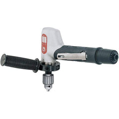 Dynabrade - 1/2" Keyed Chuck - Right Angle Handle, 3,400 RPM, 0.7 hp, 90 psi - Americas Industrial Supply