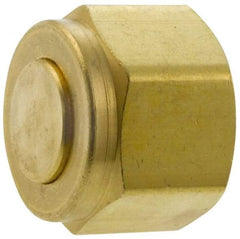 Parker - 1/8" OD, Brass Plug - 3,600 Max Working psi, 7/16" Hex, Comp Ends - Americas Industrial Supply