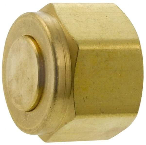 Parker - 1/2" OD, Brass Plug - 2,200 Max Working psi, 7/8" Hex, Comp Ends - Americas Industrial Supply