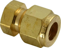 Parker - 3/8" OD, Brass End Cap - 2,300 Max Working psi, 11/16" Hex, Comp Ends - Americas Industrial Supply