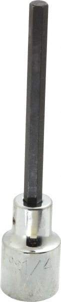 Proto - 1/2" Drive, 1/4" Hex Bit Socket - 4-5/8" OAL, 3-1/8" Bit Length, Long Hex Bit Socket - Americas Industrial Supply