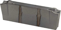 Iscar - DGR3100 JS IC354 Grade, 0.122" Cutting Width, Carbide Cutoff Insert - 6° Right Hand Lead Angle, 0.0008" Cnr Rad, TiN/TiCN Coated, Double End - Americas Industrial Supply