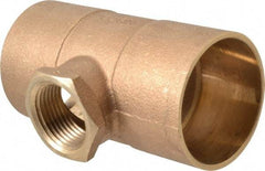 NIBCO - 2 x 2 x 1" Cast Copper Pipe Tee - C x C x F, Pressure Fitting - Americas Industrial Supply