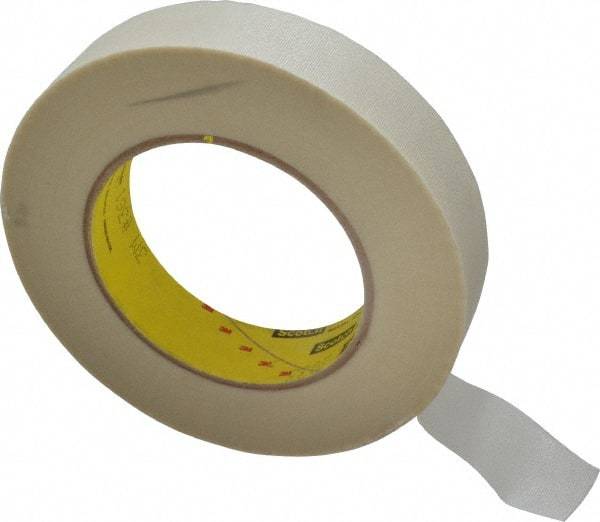 3M - 60 Yd Long x 1" Wide, Series 361, White Silicone Glass Cloth Tape - 7.5 mil Thick, 182 Lb/In Tensile Strength - Americas Industrial Supply