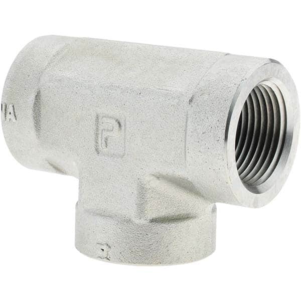 Parker - Industrial Pipe Fittings Type: Female Tee Female Thread Size: 1-11-1/2 - Americas Industrial Supply