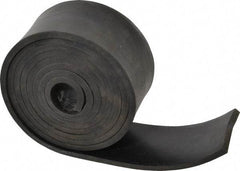 Made in USA - 3/16" Thick x 2" Wide x 60" Long, Buna-N Rubber Strip - Stock Length, 70 Shore A Durometer, 800 to 1,000 psi Tensile Strength, -20 to 170°F, Black - Americas Industrial Supply