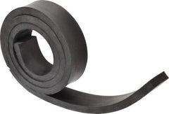 Made in USA - 1/2" Thick x 2" Wide x 60" Long, Buna-N Rubber Strip - Stock Length, 70 Shore A Durometer, 800 to 1,000 psi Tensile Strength, -20 to 170°F, Black - Americas Industrial Supply