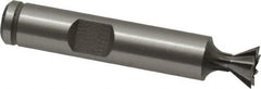 Made in USA - 3/8" Diam x 3/16" Width of Cut, 60° Included Angle, Cobalt Dovetail Cutter - 3/8" Shank Diam, 2-1/8" Overall Length, Weldon Flat, Uncoated - Americas Industrial Supply