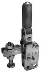 Lapeer - 200 Lb Holding Capacity, Vertical Handle, Manual Hold Down Toggle Clamp - 64° Handle Movement, 110° Bar Opening, U-Bar, Straight Base, Carbon Steel - Americas Industrial Supply