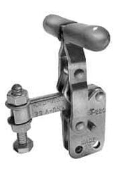 Lapeer - 200 Lb Holding Capacity, Vertical Handle, Manual Hold Down Toggle Clamp - 64° Handle Movement, 110° Bar Opening, Solid Bar, Straight Base, Carbon Steel - Americas Industrial Supply
