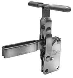Lapeer - 600 Lb Holding Capacity, Vertical Handle, Manual Hold Down Toggle Clamp - 57° Handle Movement, 106° Bar Opening, U-Bar, Straight Base, Carbon Steel - Americas Industrial Supply