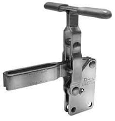 Lapeer - 600 Lb Holding Capacity, Vertical Handle, Manual Hold Down Toggle Clamp - 57° Handle Movement, 106° Bar Opening, U-Bar, Straight Base, Carbon Steel - Americas Industrial Supply