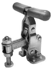 Lapeer - 200 Lb Holding Capacity, Vertical Handle, Manual Hold Down Toggle Clamp - 64° Handle Movement, 110° Bar Opening, U-Bar, Flanged Base, Carbon Steel - Americas Industrial Supply