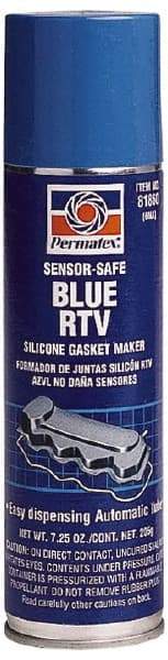 Permatex - 7-1/4 oz Sensor-Safe Gasket Maker - -65 to 500°F, Blue, Comes in Aerosol Can - Americas Industrial Supply