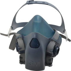 3M - Series 7500, Size L Half Mask Respirator - 4-Point Suspension, Bayonet Connection - Americas Industrial Supply
