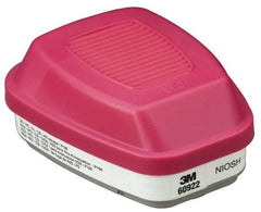 3M - White and Magenta P100 Cartridge and Filter Combination - Series 6000, Protects Against Acid Gas - Americas Industrial Supply