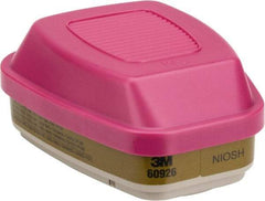 3M - Olive and Magenta P100 Cartridge and Filter Combination - Series 6000, Protects Against Multi Gas - Americas Industrial Supply