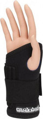 PRO-SAFE - Size M, Neoprene, Left or Right Hand Wrist Support - 1 Strap, 6-1/8 to 6-7/8 Inch Wrist, Thumb Loop, Black - Americas Industrial Supply