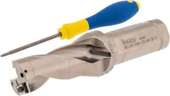 Iscar - 2.44" Max Drill Depth, 2xD, 1-7/32" Diam, Indexable Insert Drill - 2 Inserts, 1-1/4" Shank Diam, Straight Shank - Americas Industrial Supply