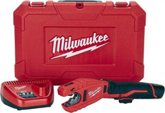 Milwaukee Tool - 3/8" to 1" Pipe Capacity, Tube Cutter - Cuts Copper, 14" OAL, 12 Volt - Americas Industrial Supply