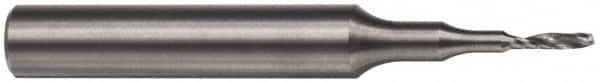 Accupro - 10mm Cutting Diam x 55mm Length of Cut, 1 Flute, Upcut Spiral Router Bit - Uncoated, Right Hand Cut, Solid Carbide, 100mm OAL x 10mm Shank Diam, Single Edge, 21° Helix Angle - Americas Industrial Supply
