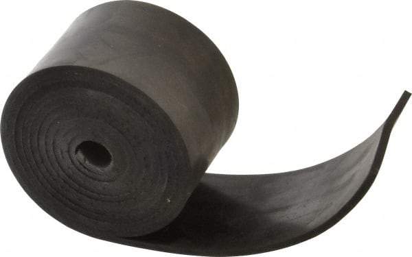 Made in USA - 1/8" Thick x 2" Wide x 60" Long, Neoprene Rubber Strip - Stock Length, 70 Shore A Durometer, 1,000 to 1,200 psi Tensile Strength, -40 to 212°F, Black - Americas Industrial Supply