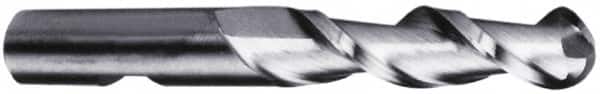 Hertel - 7/8" Diam, 3-1/2" LOC, 2 Flute High Speed Steel Ball End Mill - Uncoated, Single End, 5-3/4" OAL, 7/8" Shank Diam - Americas Industrial Supply