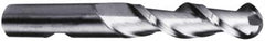 Hertel - 7/8" Diam, 3-1/2" LOC, 2 Flute High Speed Steel Ball End Mill - Uncoated, Single End, 5-3/4" OAL, 7/8" Shank Diam - Americas Industrial Supply