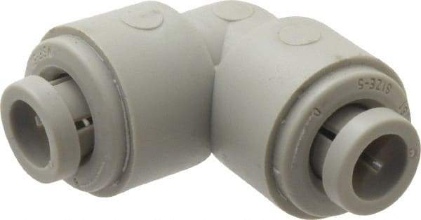 Parker - 5/16" Outside Diam, Acetal Push-to-Connect Tube Union Elbow - 300 Max psi, Tan - Americas Industrial Supply